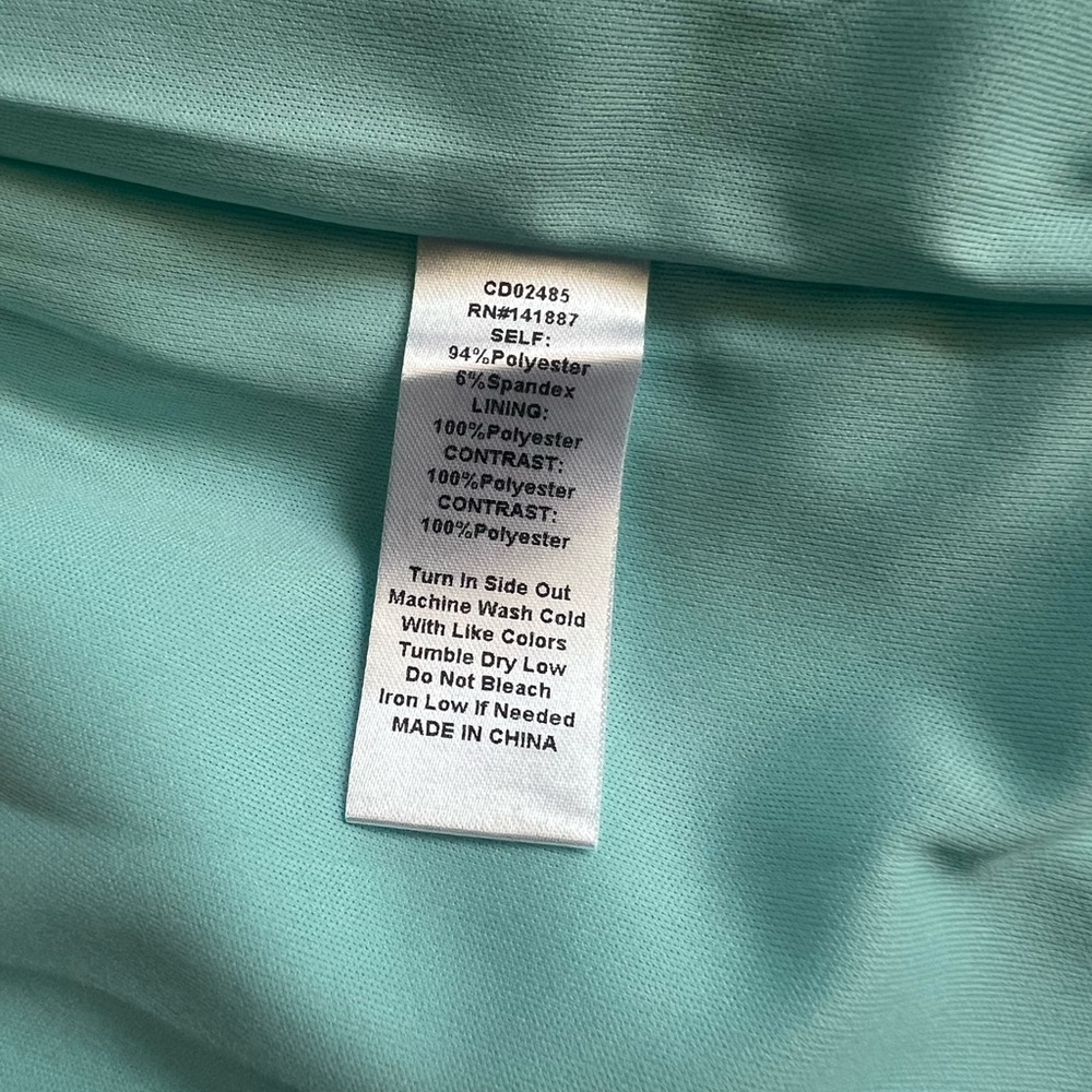 TCEC One Shoulder Aqua Dress with Ruffle Detail - Picture 9 of 16